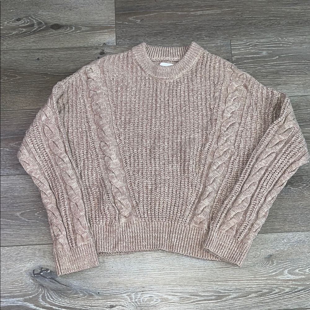 Abercrombie & Fitch Chunky Knit Sweater in Taupe